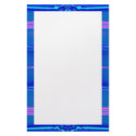 bright blue border stationery