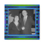bright blue green photo frame
