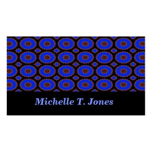 bright blue kaleidoscope business card