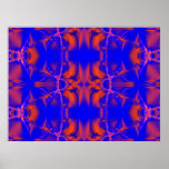 bright blue red print