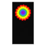 Bright colorful flower in rainbow colors. photo card
