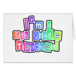 Bright Colors 5th Grade Teacher Card