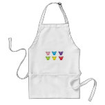 Bright Coloured Cartoon Mice in Rows aprons