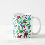Bright Coloured Mosaic Leaves Mugs
