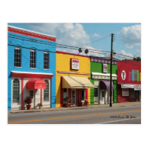 Bright Colourful Buildings Postcard postcards