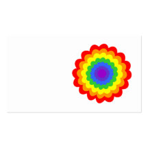 Bright colourful flower in rainbow colours. business card templates