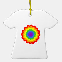 Bright colourful flower in rainbow colours. ornaments