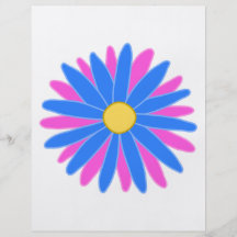 Bright Colourful Flower. Personalised Flyer