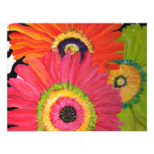 Bright & Colourful Gerbera Daisies Personalized Announcements