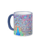 Bright Colourful *Peacock* Spirit Design mugs