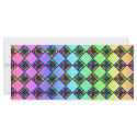 Bright Colourful Stained Glass Style Pattern Custo rack cards