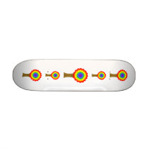Bright Colourful Tree in Rainbow Colours. Custom Skate Board