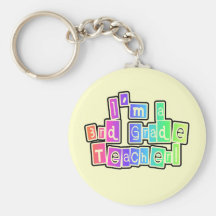 Bright Colours 3rd Grade Teacher Keychains