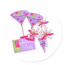 Bright Colours Bachelorette Party Sticker