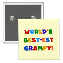 Bright Colours Best-est Grampy T-shirts and Gifts Button