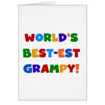 Bright Colours Best-est Grampy T-shirts and Gifts Greeting Card