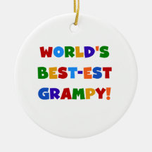 Bright Colours Best-est Grampy T-shirts and Gifts Christmas Ornament