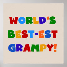 Bright Colours Best-est Grampy T-shirts and Gifts Print