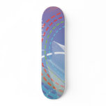 bright colours business geometry waves abstract custom skateboard