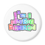Bright Colours History Teacher magnets