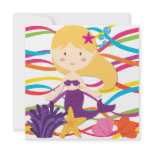 Bright Colours Mermaid Birthday Invitation