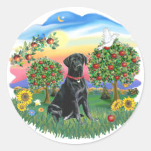 Bright Country - Black Labrador Sticker