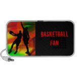 Bright Court Lights and Basketball Duo Laptop Speakers