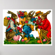 Bright Easter Bunnies Posters