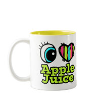 Bright Eye Heart I Love Apple Juice Coffee Mug