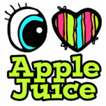 Bright Eye Heart I Love Apple Juice Photo Cut Outs