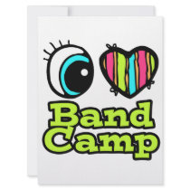 Bright Eye Heart I Love Band Camp Custom Announcements