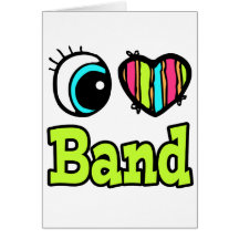 Bright Eye Heart I Love Band Card