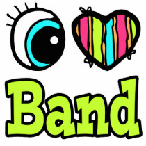 Bright Eye Heart I Love Band Photo Cutout