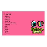 Bright Eye Heart I Love Being a Bitch business cards