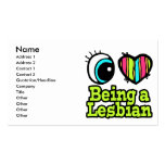 Bright Eye Heart I Love Being a Lesbian Business Card Template