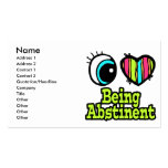 Bright Eye Heart I Love Being Abstinent Business Card Template