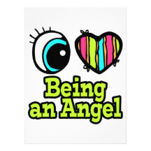 Bright Eye Heart I Love Being an Angel Invite