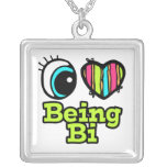 Bright Eye Heart I Love Being Bi Personalized Necklace