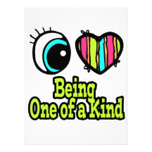 Bright Eye Heart I Love Being One of a Kind Personalised Announcements