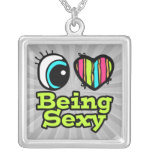 Bright Eye Heart I Love Being Sexy Personalized Necklace