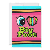 Bright Eye Heart I Love Big Foot Personalised Announcement