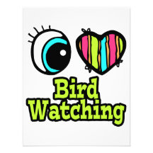 Bright Eye Heart I Love Bird Watching Personalized Announcement