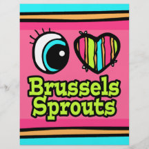 Bright Eye Heart I Love Brussels Sprouts Custom Flyer