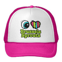 Bright Eye Heart I Love Brussels Sprouts Trucker Hats