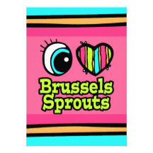 Bright Eye Heart I Love Brussels Sprouts Personalized Announcement