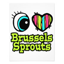 Bright Eye Heart I Love Brussels Sprouts Personalised Invite