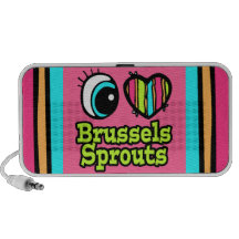 Bright Eye Heart I Love Brussels Sprouts Laptop Speakers