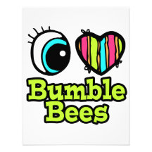 Bright Eye Heart I Love Bumble Bees Invitation