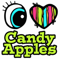 Bright Eye Heart I Love Candy Apples Photo Cutout