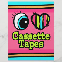 Bright Eye Heart I Love Cassette Tapes Flyers